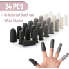 image:imageMr Pen Hot Glue Gun Finger Protectors 24 pcs Silicone Finger Protectors  Rubber Fingers Tips Rubber Finger Covers Rubber Finger Tips Protector Finger Gripper Finger Grip Finger Rubber TipsBlack  White Shades