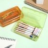image:imageMr Pen Plastic Pencil Case Box 2 Pack Large Crayon Marker Pen Organizer  Plastic Bead Organizing Container with SnapTight Lids Clear Craft Storage Boxes School SuppliesGreen  Orange