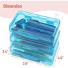 image:imageMr Pen Plastic Pencil Case Box 2 Pack Large Crayon Marker Pen Organizer  Plastic Bead Organizing Container with SnapTight Lids Clear Craft Storage Boxes School SuppliesBlue