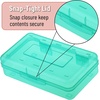 image:imageMr Pen Plastic Pencil Case Box 2 Pack Large Crayon Marker Pen Organizer  Plastic Bead Organizing Container with SnapTight Lids Clear Craft Storage Boxes School SuppliesLight Aqua