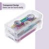 image:imageMr Pen Plastic Pencil Case Box 2 Pack Large Crayon Marker Pen Organizer  Plastic Bead Organizing Container with SnapTight Lids Clear Craft Storage Boxes School SuppliesClear