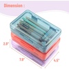 image:imageMr Pen Plastic Pencil Case Box 2 Pack Large Crayon Marker Pen Organizer  Plastic Bead Organizing Container with SnapTight Lids Clear Craft Storage Boxes School SuppliesPurple  Coral  Blue