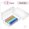 image:imageMr Pen Plastic Pencil Case Box 2 Pack Large Crayon Marker Pen Organizer  Plastic Bead Organizing Container with SnapTight Lids Clear Craft Storage Boxes School SuppliesClear