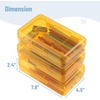 image:imageMr Pen Plastic Pencil Case Box 2 Pack Large Crayon Marker Pen Organizer  Plastic Bead Organizing Container with SnapTight Lids Clear Craft Storage Boxes School SuppliesSoft Marigold