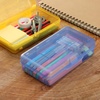 image:imageMr Pen Plastic Pencil Case Box 2 Pack Large Crayon Marker Pen Organizer  Plastic Bead Organizing Container with SnapTight Lids Clear Craft Storage Boxes School SuppliesYellow  Blue