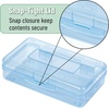 image:imageMr Pen Plastic Pencil Case Box 2 Pack Large Crayon Marker Pen Organizer  Plastic Bead Organizing Container with SnapTight Lids Clear Craft Storage Boxes School SuppliesPink  Green  Blue