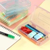 image:imageMr Pen Plastic Pencil Case Box 2 Pack Large Crayon Marker Pen Organizer  Plastic Bead Organizing Container with SnapTight Lids Clear Craft Storage Boxes School SuppliesPink  Blue  Green