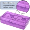 image:imageMr Pen Plastic Pencil Case Box 2 Pack Large Crayon Marker Pen Organizer  Plastic Bead Organizing Container with SnapTight Lids Clear Craft Storage Boxes School SuppliesPurple  Yellow
