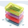 image:imageMr Pen Plastic Pencil Case Box 2 Pack Large Crayon Marker Pen Organizer  Plastic Bead Organizing Container with SnapTight Lids Clear Craft Storage Boxes School Suppliescolorful
