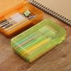 image:imageMr Pen Plastic Pencil Case Box 2 Pack Large Crayon Marker Pen Organizer  Plastic Bead Organizing Container with SnapTight Lids Clear Craft Storage Boxes School SuppliesGreen  Orange