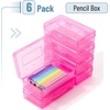 image:imageMr Pen Plastic Pencil Case Box 2 Pack Large Crayon Marker Pen Organizer  Plastic Bead Organizing Container with SnapTight Lids Clear Craft Storage Boxes School SuppliesVibrant Pink