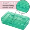 image:imageMr Pen Plastic Pencil Case Box 2 Pack Large Crayon Marker Pen Organizer  Plastic Bead Organizing Container with SnapTight Lids Clear Craft Storage Boxes School SuppliesGreen Shades