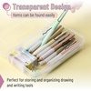 image:imageMr Pen Plastic Pencil Case Box 2 Pack Large Crayon Marker Pen Organizer  Plastic Bead Organizing Container with SnapTight Lids Clear Craft Storage Boxes School SuppliesClear