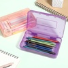 image:imageMr Pen Plastic Pencil Case Box 2 Pack Large Crayon Marker Pen Organizer  Plastic Bead Organizing Container with SnapTight Lids Clear Craft Storage Boxes School SuppliesPurple  Orange