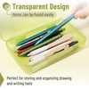 image:imageMr Pen Plastic Pencil Case Box 2 Pack Large Crayon Marker Pen Organizer  Plastic Bead Organizing Container with SnapTight Lids Clear Craft Storage Boxes School SuppliesGreen  Orange