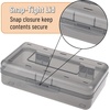 image:imageMr Pen Plastic Pencil Case Box 2 Pack Large Crayon Marker Pen Organizer  Plastic Bead Organizing Container with SnapTight Lids Clear Craft Storage Boxes School SuppliesBlack  Gray
