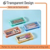 image:imageMr Pen Plastic Pencil Case Box 2 Pack Large Crayon Marker Pen Organizer  Plastic Bead Organizing Container with SnapTight Lids Clear Craft Storage Boxes School SuppliesOrange  Yellow  Green  Blue