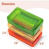 image:imageMr Pen Plastic Pencil Case Box 2 Pack Large Crayon Marker Pen Organizer  Plastic Bead Organizing Container with SnapTight Lids Clear Craft Storage Boxes School SuppliesYellow  Red Orange  Grass Green