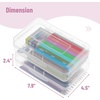 image:imageMr Pen Plastic Pencil Case Box 2 Pack Large Crayon Marker Pen Organizer  Plastic Bead Organizing Container with SnapTight Lids Clear Craft Storage Boxes School SuppliesClear