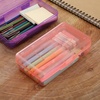 image:imageMr Pen Plastic Pencil Case Box 2 Pack Large Crayon Marker Pen Organizer  Plastic Bead Organizing Container with SnapTight Lids Clear Craft Storage Boxes School SuppliesPurple  Orange