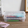 image:imageMr Pen Plastic Pencil Case Box 2 Pack Large Crayon Marker Pen Organizer  Plastic Bead Organizing Container with SnapTight Lids Clear Craft Storage Boxes School SuppliesClear