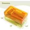 image:imageMr Pen Plastic Pencil Case Box 2 Pack Large Crayon Marker Pen Organizer  Plastic Bead Organizing Container with SnapTight Lids Clear Craft Storage Boxes School SuppliesGreen  Orange