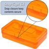 image:imageMr Pen Plastic Pencil Case Box 2 Pack Large Crayon Marker Pen Organizer  Plastic Bead Organizing Container with SnapTight Lids Clear Craft Storage Boxes School SuppliesOrange  Blue