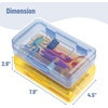 image:imageMr Pen Plastic Pencil Case Box 2 Pack Large Crayon Marker Pen Organizer  Plastic Bead Organizing Container with SnapTight Lids Clear Craft Storage Boxes School SuppliesYellow  Blue