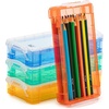 image:imageMr Pen Plastic Pencil Case Box 2 Pack Large Crayon Marker Pen Organizer  Plastic Bead Organizing Container with SnapTight Lids Clear Craft Storage Boxes School SuppliesOrange  Yellow  Green  Blue