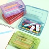 image:imageMr Pen Plastic Pencil Case Box 2 Pack Large Crayon Marker Pen Organizer  Plastic Bead Organizing Container with SnapTight Lids Clear Craft Storage Boxes School Suppliescolorful