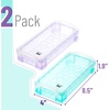 image:imageMr Pen Plastic Pencil Case Box 2 Pack Large Crayon Marker Pen Organizer  Plastic Bead Organizing Container with SnapTight Lids Clear Craft Storage Boxes School SuppliesBlue  Pink