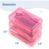 image:imageMr Pen Plastic Pencil Case Box 2 Pack Large Crayon Marker Pen Organizer  Plastic Bead Organizing Container with SnapTight Lids Clear Craft Storage Boxes School SuppliesVibrant Pink