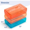 image:imageMr Pen Plastic Pencil Case Box 2 Pack Large Crayon Marker Pen Organizer  Plastic Bead Organizing Container with SnapTight Lids Clear Craft Storage Boxes School SuppliesBlue  Coral Red  Peachy