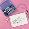image:imageMr Pen Plastic Pencil Case Box 2 Pack Large Crayon Marker Pen Organizer  Plastic Bead Organizing Container with SnapTight Lids Clear Craft Storage Boxes School SuppliesPink  Blue