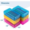 image:imageMr Pen Plastic Pencil Case Box 2 Pack Large Crayon Marker Pen Organizer  Plastic Bead Organizing Container with SnapTight Lids Clear Craft Storage Boxes School SuppliesBlue  Yellow  Pink