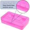 image:imageMr Pen Plastic Pencil Case Box 2 Pack Large Crayon Marker Pen Organizer  Plastic Bead Organizing Container with SnapTight Lids Clear Craft Storage Boxes School SuppliesPink  Turquoise