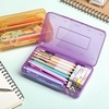 image:imageMr Pen Plastic Pencil Case Box 2 Pack Large Crayon Marker Pen Organizer  Plastic Bead Organizing Container with SnapTight Lids Clear Craft Storage Boxes School SuppliesPurple  Yellow