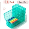 image:imageMr Pen Plastic Pencil Case Box 2 Pack Large Crayon Marker Pen Organizer  Plastic Bead Organizing Container with SnapTight Lids Clear Craft Storage Boxes School SuppliesLight Aqua
