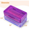 image:imageMr Pen Plastic Pencil Case Box 2 Pack Large Crayon Marker Pen Organizer  Plastic Bead Organizing Container with SnapTight Lids Clear Craft Storage Boxes School SuppliesRoyal Orchid  Lavender Mist