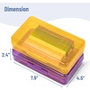 image:imageMr Pen Plastic Pencil Case Box 2 Pack Large Crayon Marker Pen Organizer  Plastic Bead Organizing Container with SnapTight Lids Clear Craft Storage Boxes School SuppliesPurple  Yellow