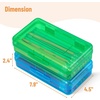 image:imageMr Pen Plastic Pencil Case Box 2 Pack Large Crayon Marker Pen Organizer  Plastic Bead Organizing Container with SnapTight Lids Clear Craft Storage Boxes School SuppliesBlue  Green