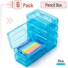 image:imageMr Pen Plastic Pencil Case Box 2 Pack Large Crayon Marker Pen Organizer  Plastic Bead Organizing Container with SnapTight Lids Clear Craft Storage Boxes School SuppliesBlue