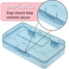 image:imageMr Pen Plastic Pencil Case Box 2 Pack Large Crayon Marker Pen Organizer  Plastic Bead Organizing Container with SnapTight Lids Clear Craft Storage Boxes School SuppliesRed  Blue  Yellow