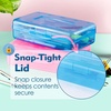 image:imageMr Pen Plastic Pencil Case Box 2 Pack Large Crayon Marker Pen Organizer  Plastic Bead Organizing Container with SnapTight Lids Clear Craft Storage Boxes School SuppliesPink  Blue