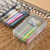 image:imageMr Pen Plastic Pencil Case Box 2 Pack Large Crayon Marker Pen Organizer  Plastic Bead Organizing Container with SnapTight Lids Clear Craft Storage Boxes School SuppliesBlack  Gray