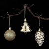 image:imageMr Pen Assorted Christmas Tree Ornaments Set 77 pcs  Gold Holiday Ornaments Shatterproof Plastic Decorations with Gold Hanging ThreadGold