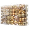 image:imageMr Pen Assorted Christmas Tree Ornaments Set 77 pcs  Gold Holiday Ornaments Shatterproof Plastic Decorations with Gold Hanging ThreadGold