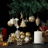 image:imageMr Pen Assorted Christmas Tree Ornaments Set 77 pcs  Gold Holiday Ornaments Shatterproof Plastic Decorations with Gold Hanging ThreadGold