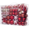 image:imageMr Pen Assorted Christmas Tree Ornaments Set 77 pcs  Gold Holiday Ornaments Shatterproof Plastic Decorations with Gold Hanging ThreadRed