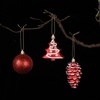 image:imageMr Pen Assorted Christmas Tree Ornaments Set 77 pcs  Gold Holiday Ornaments Shatterproof Plastic Decorations with Gold Hanging ThreadRed